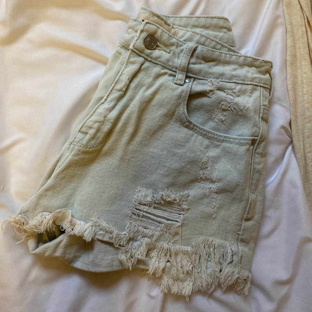 PACSUN high rise short jean shorts.